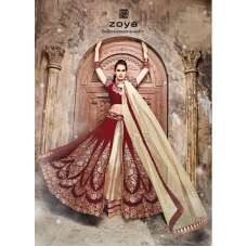Maroon Sapphire Lehenga Pakistani Bridal Anarkali Dress