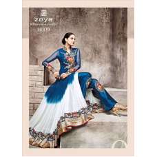 Snorkel Blue and White ZOYA SAPPHIRE WEDDING WEAR DESIGNER DRESS