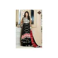 Black  AYESHA TAKIA "HUSAN" WEDDING WEAR DESIGNER SEMI STITCHED DRESS