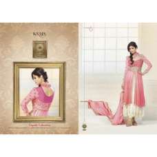 Pink and White FLORAL KARMA DESIGNER WEAR DRESS