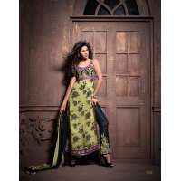 Green and Black Maskeen Senora By Maisha Party Wear Suit