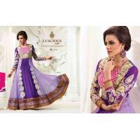 Purple Net Dress Designer Gown Anarkali