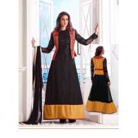 Black Anarkali Suit Party and Wedding Outfit 