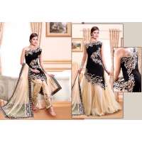 Black Z PLUS DETAILED EMBROIDERED WEDDING WEAR LENGHAS