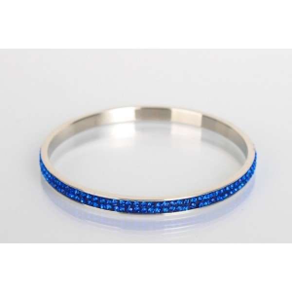 DARK BLUE CRYSTAL SHAMBALLA BANGLE
