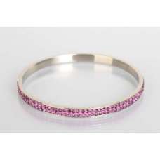 Light Purple Crystal Shamballa Bangle