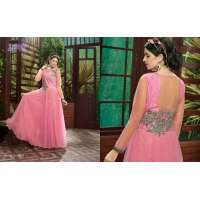 Rose Quartz Pink SAYNA ADA WEDDING WEAR HEAVY EMBROIDERED GOWN