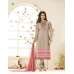 SLK2856 - Pink and Grey Kaseesh Silkina Royal Crepe 3 Salwar Kameez Suit