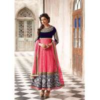 Pink and Purple Floral Rakul Preet Designer Wear Anarkali
