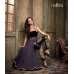 Black Velvet Georgette Suit Front Slit Indian Party Dress 