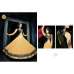 Yellow Anarkali Suit Black Jacket Top Flowy Dress Party Wear