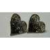 GORGEOUS NEW TWO TONE HEART SHAPED EARRINGS