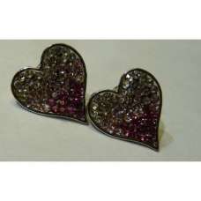 GORGEOUS NEW TWO TONE HEART SHAPED EARRINGS