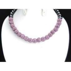 LIGHT PURPLE FULL REAL CRYSTAL NECKLACE