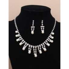 Crystal Necklace And Earring Set
