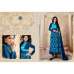 Blue Printed Anarkali Dress Indian Casual Suit