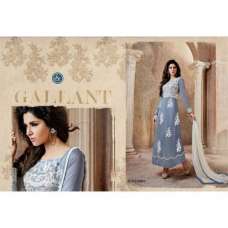 D.No.19004 Lilac Gray Roles Churidaar Suit