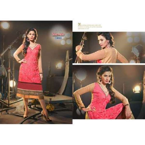 Pink Designer Stylish Kurti Dress