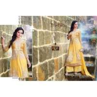 Buttercup Yellow ROLEX PALAZZO PARTY WEAR DESIGNER DRESS
