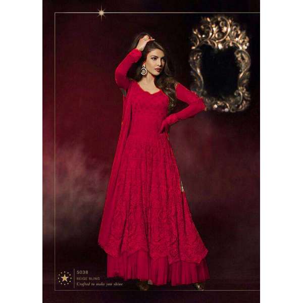 Red Priyanka Chopra HEROINE Lime Light Designer Dress