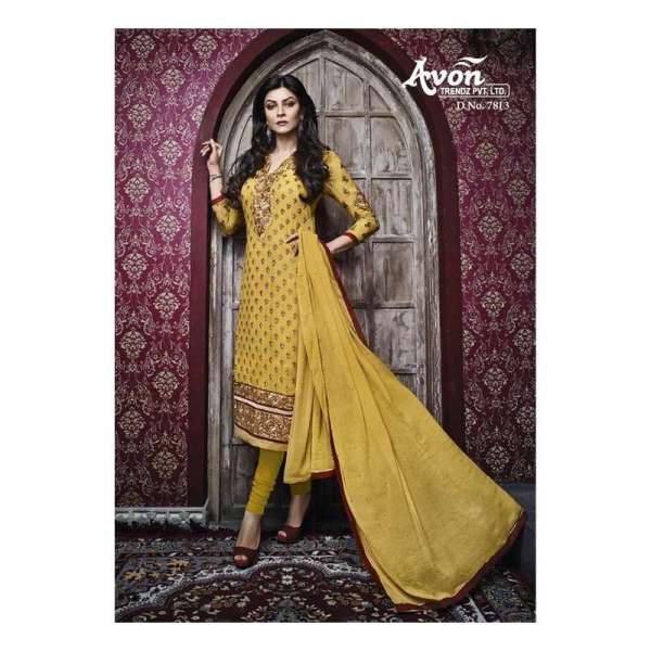 Yellow AV7813 Stunning Avon With Sushmita Wedding Wear