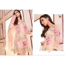22004 PEACH NOUGAT BAROQUE 3 BY DEEPSY GEORGETTE EMBROIDERED SUIT