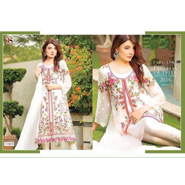 BAROQUE INSPIRED READYMADE WHITE FLORAL SUIT