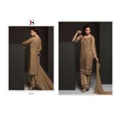 51006 BROWN BAROQUE PAKISTANI DESIGNER STYLE SUIT 