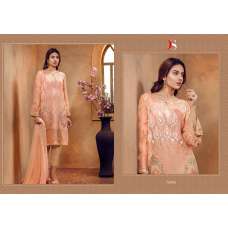 Peach Embroidered Salwar Suit Indian Designer Party Dress