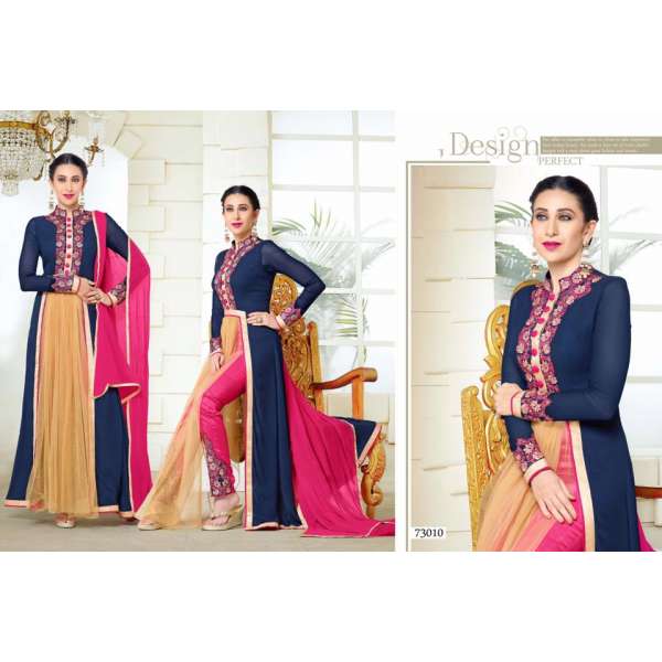 Blue & Pink Indian Designer Suit