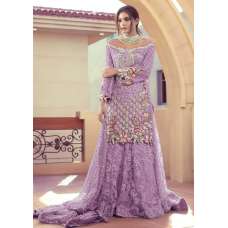 Purple Net Party Dress Wedding Palazzo Suit