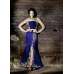 ZF15003 BLUE AND BEIGE ZOYA FEELINGS WEDDING WEAR VELVET DRESS