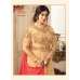 9013 PEACH GLOSSY SIMAR HEAVY EMBROIDERED AYESHA TAKAI ANARKALI STYLE GOWN