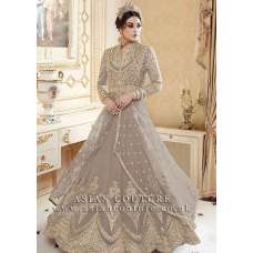 BROWN INDIAN MAXI EVENING WEDDING DRESS