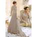 BROWN INDIAN MAXI EVENING WEDDING DRESS