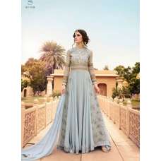 7108 ICE BLUE GLOSSY DESIGNER GEORGETTE LEHENGA