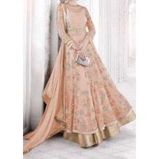 7209-C PEACH GLOSSY SAPPHIRE MAXI WEDDING ANARKALI SUIT
