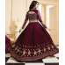 Plum Glossy Dress Maxi Designer Gown 