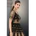 BLACK GULZAR INDIAN DESIGNER ANARKALI GOWN