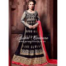 Black Embroidered Lehenga Pakistani Party Wedding Dress