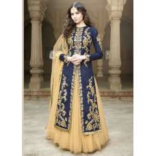 Navy Blue & Cream Indian Wedding Lehenga Designer Dress