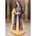 MA1506-B NAVY BLUE MAYA SEMI STITCHED ANARKALI LEHENGA SUIT