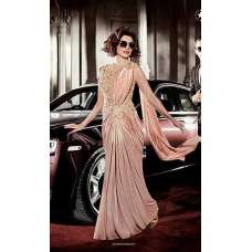 ZAHR5120 ROSE QUARTZ NUDE COLOUR HEROINE PRIYANKA CHOPRA STYLISH DRESS