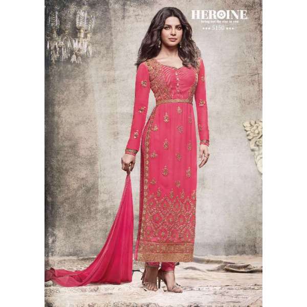 ZHR5150 RAPTURE ROSE PINK PRIYANKA CHOPRA SALWAR KAMEEZ SUIT