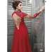Zoya Red Designer Semi Stitched Anarkali Asian Dress 