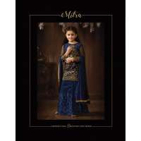 8073 NAVY BLUE KARMA HEAVY GOLD EMBROIDERED WEDDING WEAR DESIGNER LEHENGA FOR YOUNG GIRLS 
