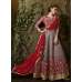 8106 RED AND GREY KARMA TRENDS ANARKALI DRESS