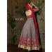 8106 RED AND GREY KARMA TRENDS ANARKALI DRESS