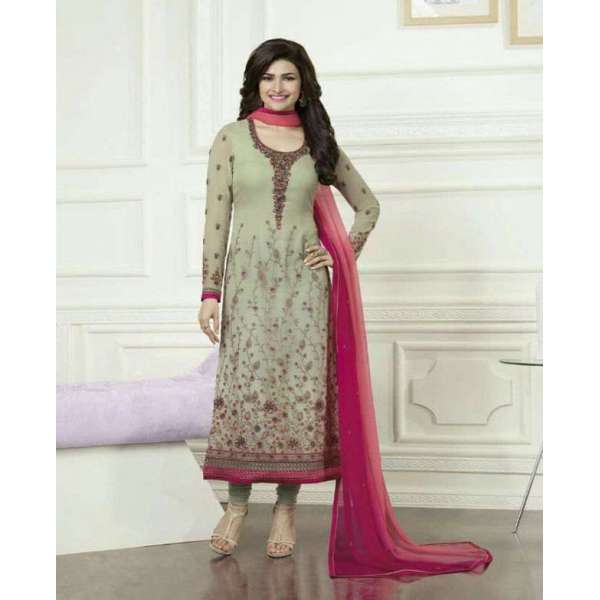 K3574 LIGHT GREEN KASEESH PRACHI-16 GEORGETTE SALWAR KAMEEZ