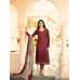 Burgundy Churidar Suit Indian Salwar Kameez